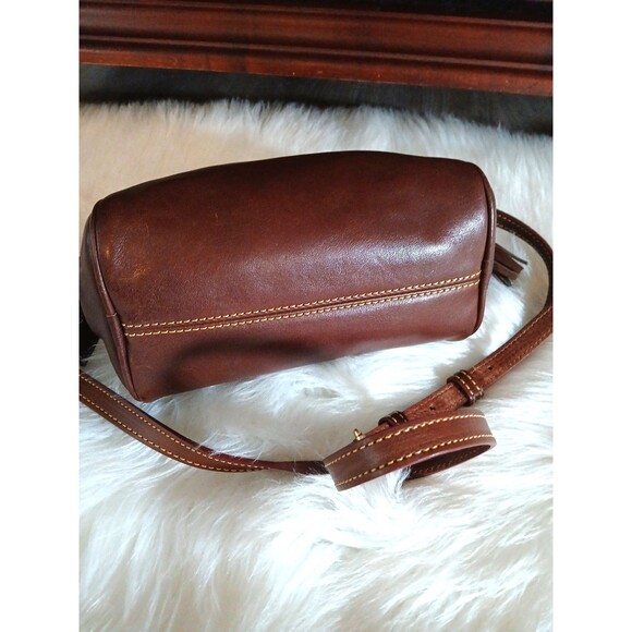 DOONEY & BOURKE MINI CHESTNUT FLORENTINE LEATHER CROSSBODY BAG EUC - Picture 5 of 10